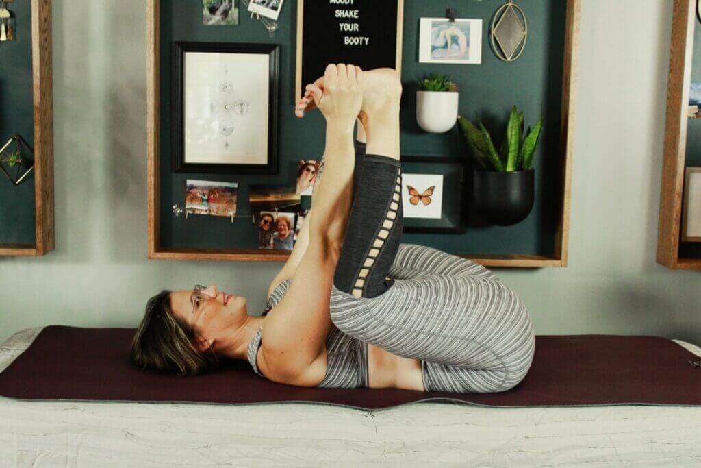 Laura Meihofer pelvic floor physical therapist pt yoga instructor happy baby yoga pose 1024x683 1