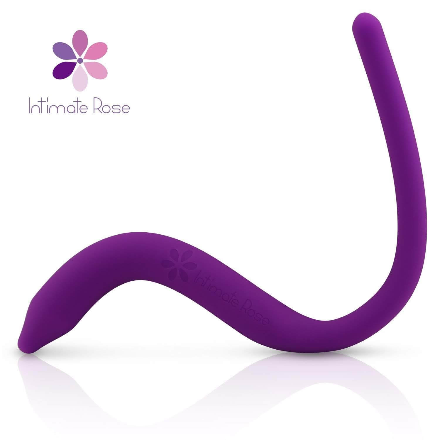 purple winding and narrow wand in a gradual s-shape and wider at one end