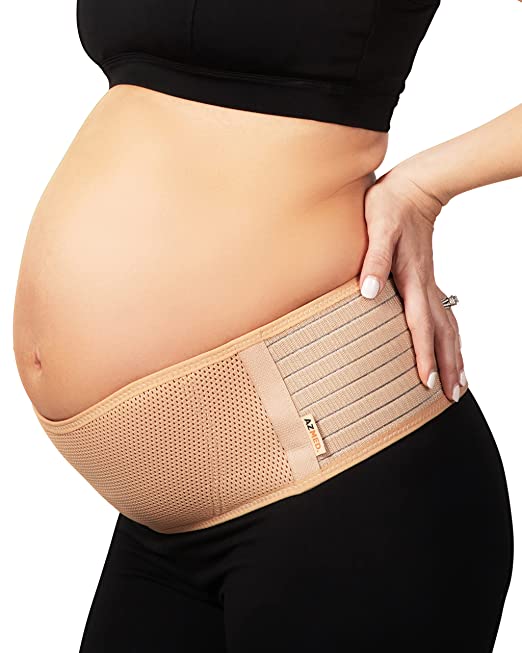 Azmed maternity belt worn on model