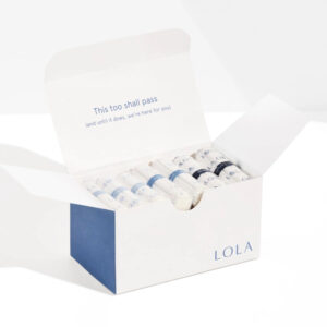 Box of tampons without applicators