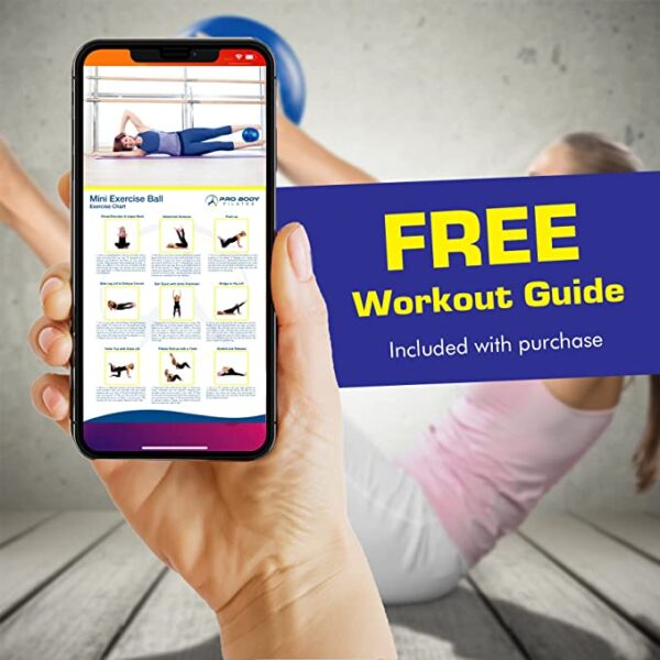 Free workout guide included with exercise ball
