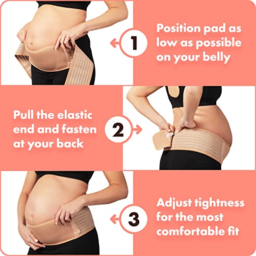 How to wear a maternity belt