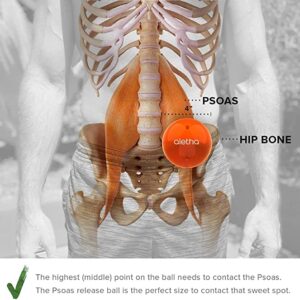 Hip flexor massage guide front view