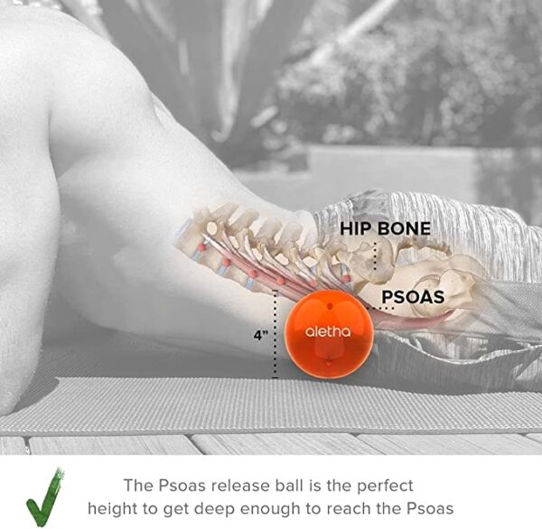 Hip flexor massage guide side view