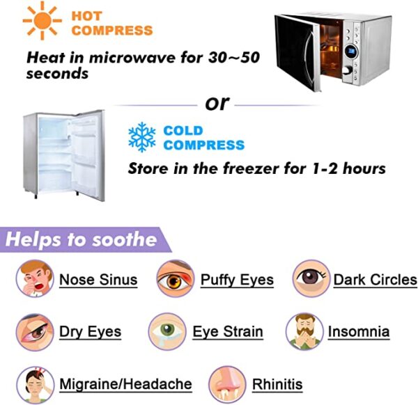 Heat therapy eye pillow