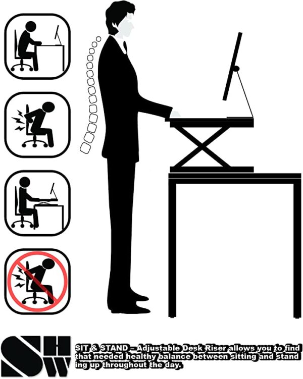Ergonomic sit and stand desk