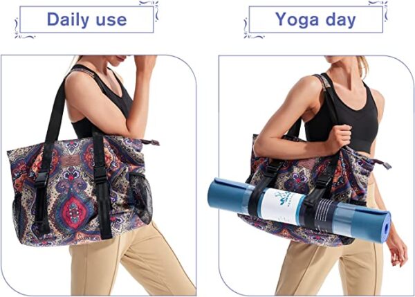 Yoga purse with mat straps