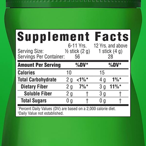 Benefiber on the go packets supplement facts
